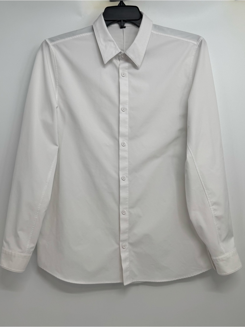 Lululemon Size L Commission Stretch Long Sleeve Button Shirt White Performance